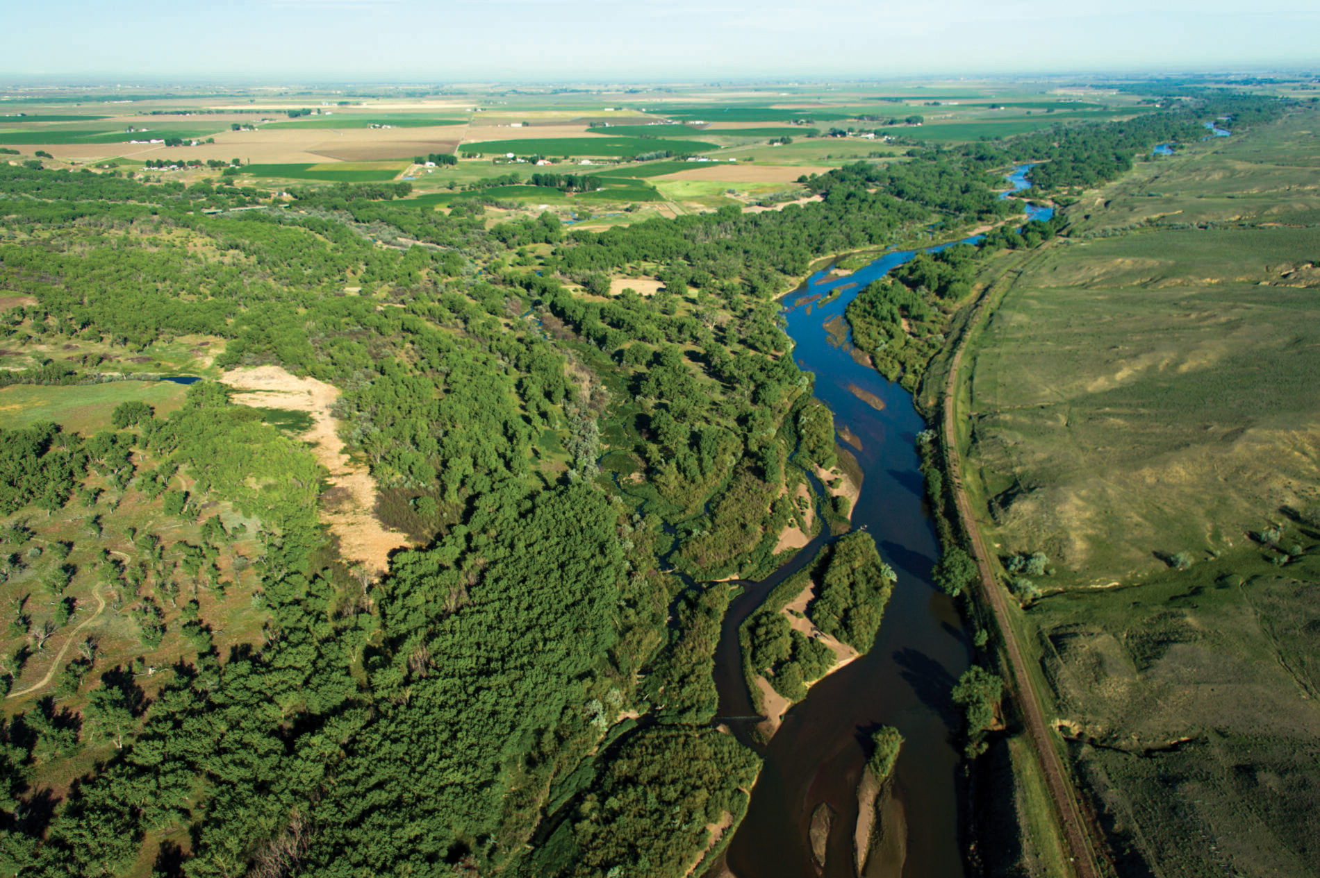 South Platte River aerial view