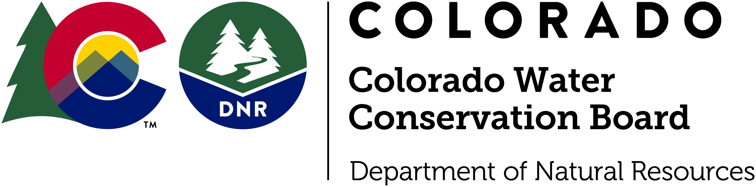 Logos for Colorado water Conservation Board and Department of Natural Resources.
