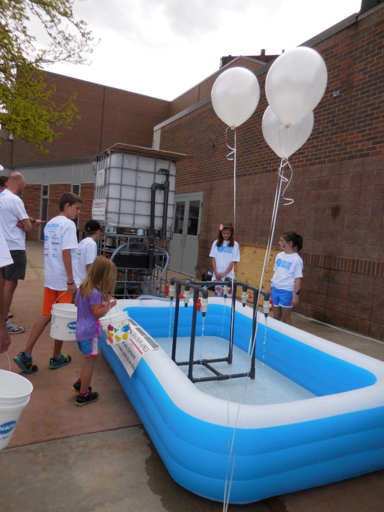 Kids pool and balloons